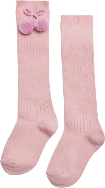 iN ControL 2pack kniekousen rib/pompom Roze 15/17