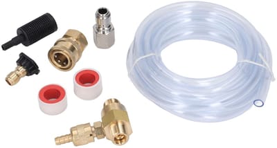LIVIA HOME- Downstream Injector Verstelbaar - Chemische Injector - 5000 PSI - Messing/Roestvrij Staal - 9.8 Voet Buis - Lange Levensduur