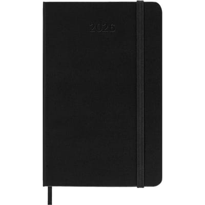 Moleskine 12 Maanden Agenda - 2026 - Wekelijks Horizontaal - Pocket - Harde Kaft - Zwart