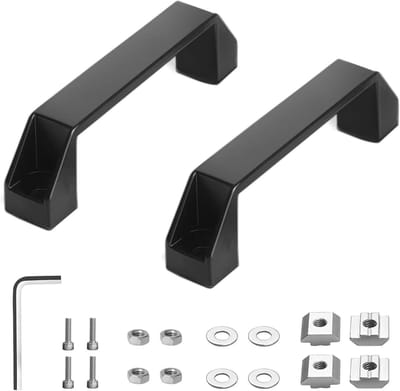 D-Shaped Trekhandgrepen voor Schuifdeuren, 90 mm, Set van 2, Inclusief Schroeven en Moeren voor Keukenkasten en Aluminium Profielen