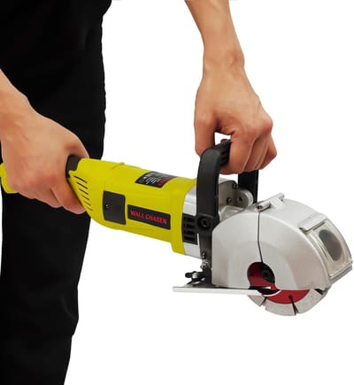 Elektrische Sleuffrees - Wandfrees Muurfrees - Beton Groeven Frezen - Krachtige 4000W Motor - 30mm Diepte Breedte - Groen Zwart Zilver