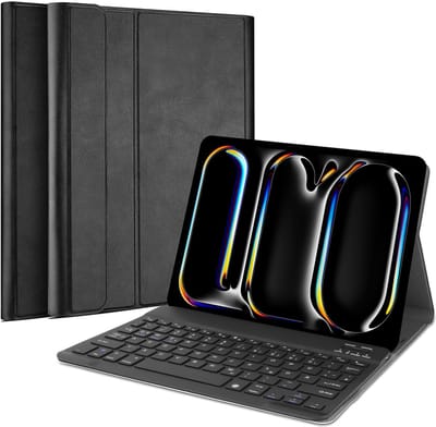 Just in Case tablet Hoes met Toetsenbord geschikt voor iPad Pro 11 (2020) - QWERTY Bluetooth Keyboard Case - Zwart