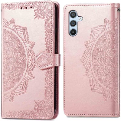 imoshion Hoesje - Geschikt voor Samsung Galaxy A54 (5G) - Mandala Bookcase - Rosé Goud