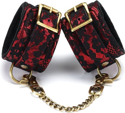 Liebe Seele - Victorian Garden Luxe Enkelboeien - vegan vriendelijk - Rood/Zwart
