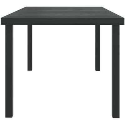 vidaXL - Tuintafel - 140x90x74 - cm - aluminium - en - HKC - zwart