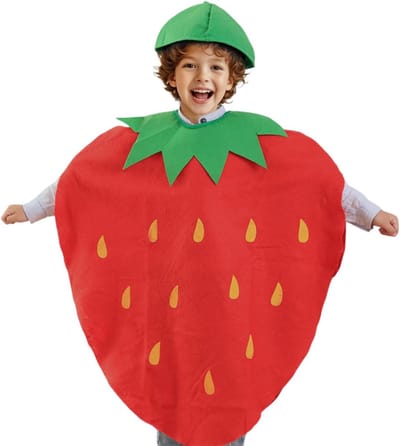 Leuke Aardbeien Kostuum voor Kinderen - Fruit Kostuum voor Jongens en Meisjes voor Halloween en Carnaval