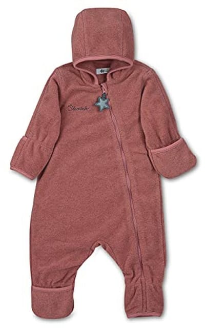 Fleece Overall Uniseks-Baby Jumpsuit met Rits, Capuchon en Handschoenen