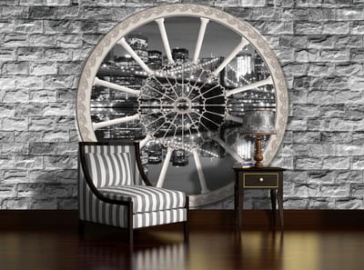 Brick Wall Brooklyn Bridge  Photo Wallcovering