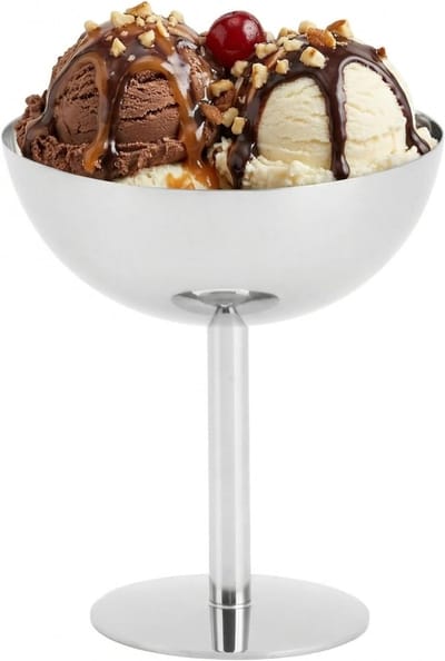 Grote RVS IJsbekers voor Feesten, Cafés en Bars - Perfect voor Desserts en Wijn, Duurzaam en Stijlvol Glaswerk
