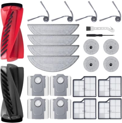 Dailygoods- Accessoireset vervanging voor Roborock Saros 10 - 1 Rolborstel - 4 HEPA-filters - 4 Reinigingsdoeken - 4 Ronde Pads - 4 Stofzakken - 4 Zijborstels - 1 Schroevendraaier - Stofzuigeraccessoires