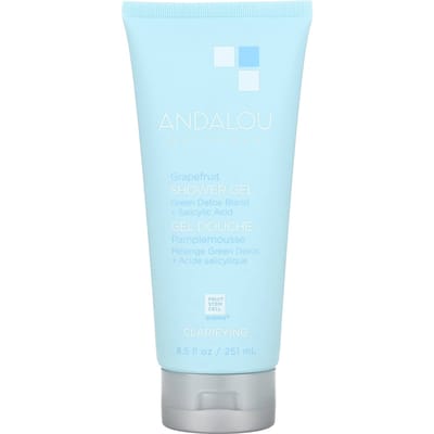 Andalou Naturals, Gel Douche Pamplemousse, Clarifiant, 8,5 fl oz (251 ml) white