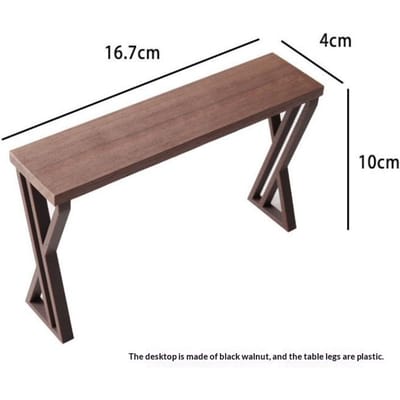Magnifique 1 pièce 1:Maison de poupée échelle 1:12 Table de bar en noyer noir Comptoir de bar Scène Modèle Meubles Maison de jeu Accessoires de table miniatures gray