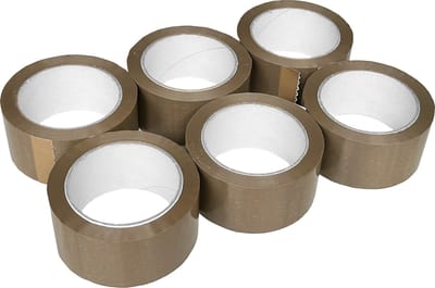 Kortpack - PVC-tape - 48mm x 66mtr - Bruin - 6 Rollen per verpakking - Lang houdbaar - Uitstekende plakkracht - (020.0451)