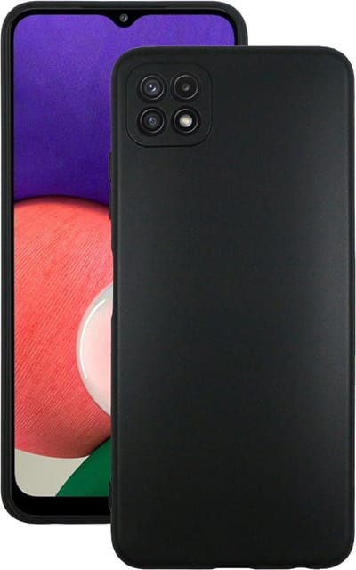 Hoesje Geschikt voor Samsung Galaxy A22 5G - Zwart Siliconen Case