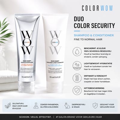 Color Wow Duo Color Security Shampoo + Color Security Conditioner Fine to Normal Hair 250ml | Extra voordelig