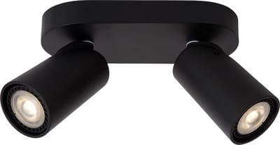 Lucide XYRUS - Plafondspot (Plafondlamp) - LED Dim to warm - GU10 - 2x5W 2200K/3000K - Zwart