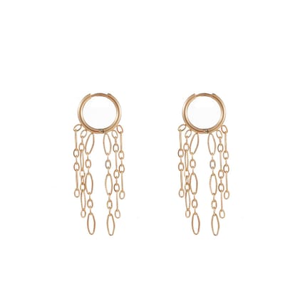 Go Dutch Label Oorhangers chain ring Goud