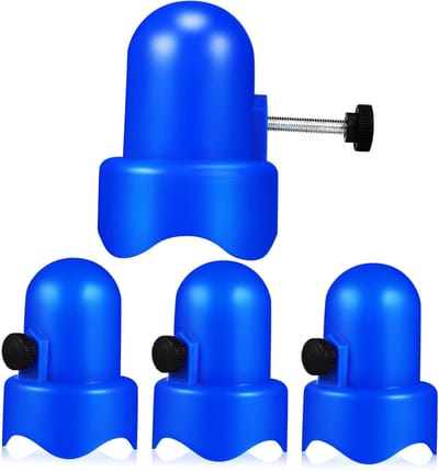 Trampolinepaalkappen - Paaldoppen - Trampoline Reparatie - Universele Pasvorm - 4 Stuks - Zwart