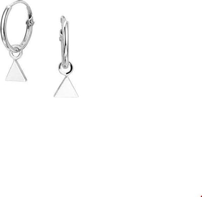 Huiscollectie Oorring Driehoek Zilver Gerhodineerd Glanzend