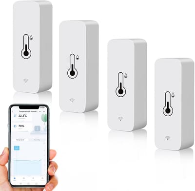 Slimme Wifi Temperatuur en Vochtigheidssensor met App Bediening