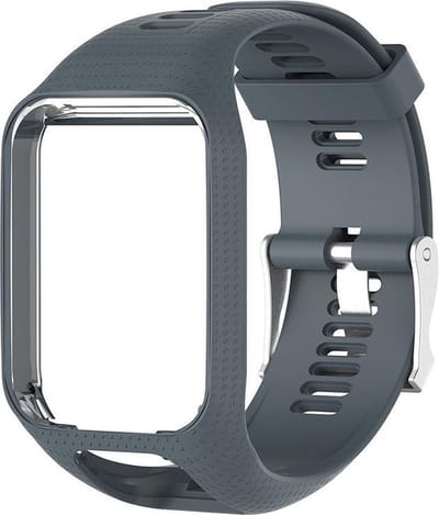 KELERINO. Siliconen bandje geschikt voor TomTom Runner/Spark modellen - Grijs