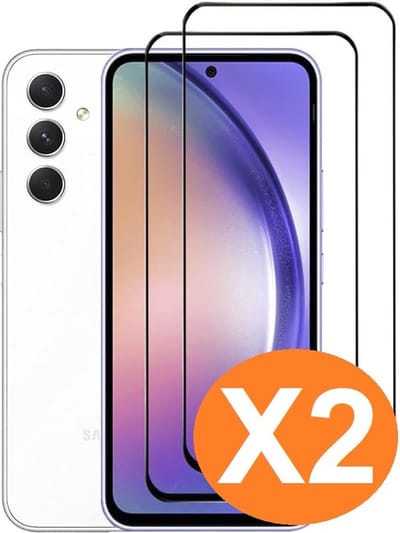 Full Cover Screenprotector geschikt voor Samsung Galaxy A35 5G Zwart 2pack | Volledige Beschermglas Tempered Glass | Samsung Galaxy A35 5G Screenprotector