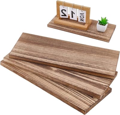 4 Stuks Houten Plank Rectangular 149x363x15mm Paulownia Onbehandeld voor Wanddecoratie en Ruimtelijke Indeling - Natuurlijke Warmte en Sfeervolle Interieurstijl
