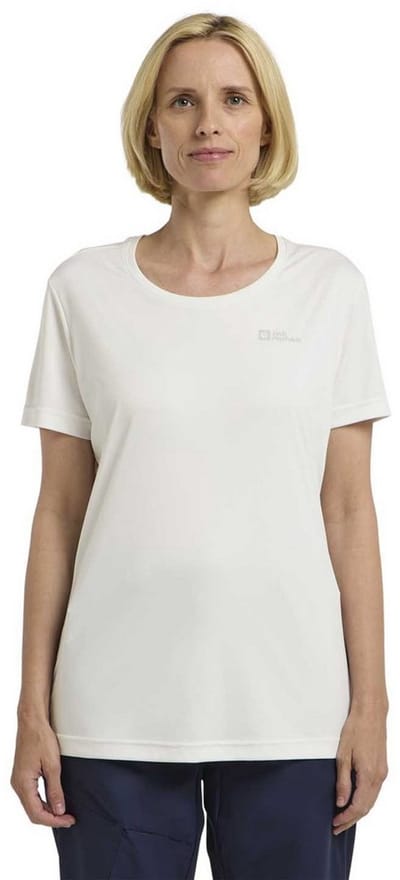 Jack Wolfskin Tech T-shirt Met Korte Mouwen Wit XL Vrouw