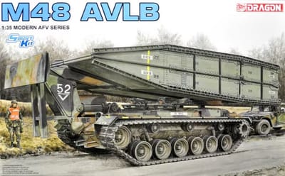 Dragon Modelbouwpakket Militaire voertuigen - 3606 M48 AVLB Bruckenleger - Armored Vehicle Plastic - 1:35 - Modelbouw
