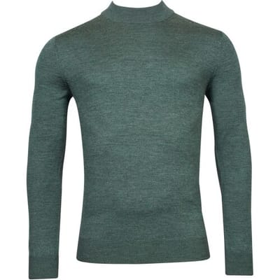 Thomas Maine Trui Turtleneck Single Knit Pine Green / male