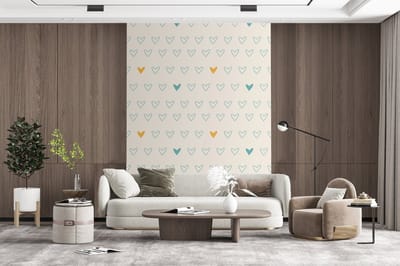 Behang - Fotobehang Minimalisme - Patroon - Baby - Hart - Breedte 165 cm x hoogte 220 cm