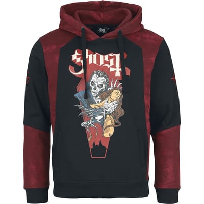 Ghost Trui met capuchon - EMP Signature Collection - M tot L - voor Mannen - zwart/donkerrood
