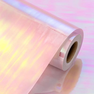 Iridescent Holografisch Inpakpapier Meisjesachtig Roze - 45x70 cm