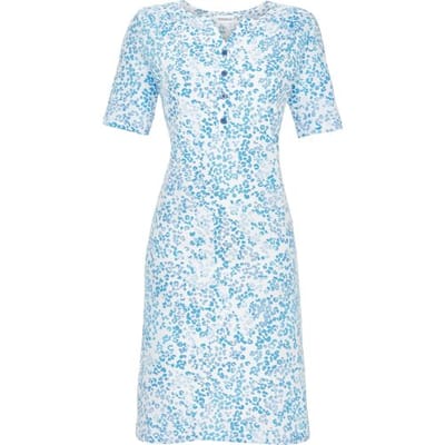 Ringella Katoenen nachthemd blauw panterprint Blauw vrouw 40