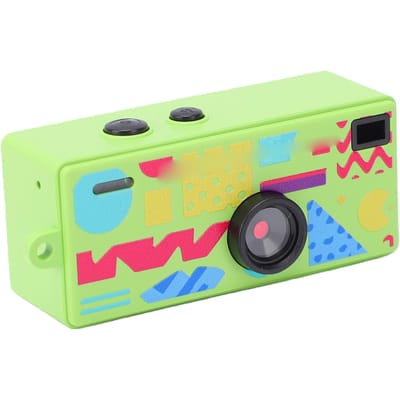 Sleutelhanger Duim Camera Retro 1080P HD Kleine Camcorder Vintage Draagbare Duim Camera met 0,96 inch Scherm Geel groen