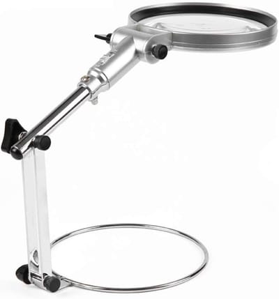 Vergrootglas Met Lamp - Leesloep Bureau - Hobby Ambachten Inspectie - Vouwbaar Metalen Frame - 2X Vergroting