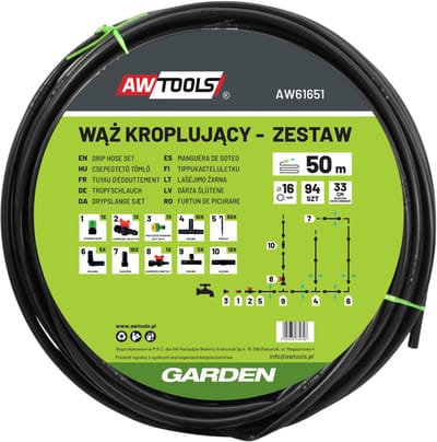 Awtools - Serie AW - Druppelsysteem - 50m - Weerbestendig