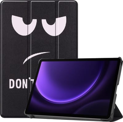 Coverup Tablethoes geschikt voor Samsung Galaxy Tab S10 FE / S9 FE Hoesje - Tri-Fold Book Case met Wake/Sleep - Don't Touch