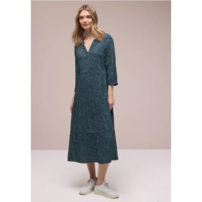 Midi-jurk met grafische print