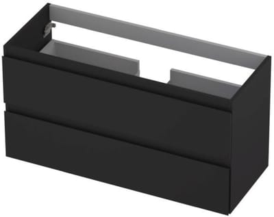 INK - Onderkast 2 Laden Greeploos Gelakt - 1000x400x520 Mm - Mat Zwart