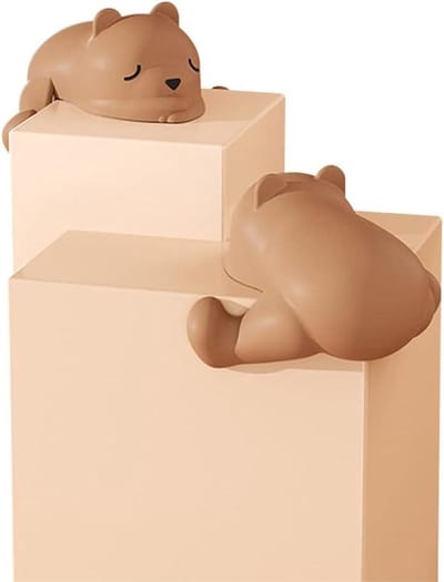 Hoekbescherming voor baby's - 8 stuks siliconen diertafel randbescherming - schattige hondenbeer - zelfklevend - hoekbeschermers voor kinderen - randbescherming voor meubels - bureaus hoeken - stevig invoegen