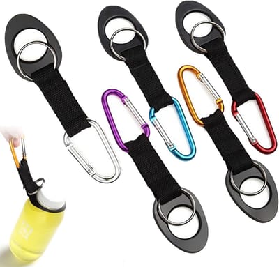5-delige carabiner set met grote opening - Zwart matte en gouden aluminium D-ring haak voor kamperen, outdoor activiteiten, vissen en wandelen