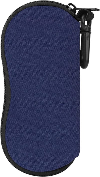 Zachte Neopreen Zippered Zonnebril Etui met Riemclip voor Brillen, Make-up, Sleutels en Pencils