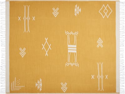 JALKINI - Plaid - Geel - 130 x 170 cm - Polyester