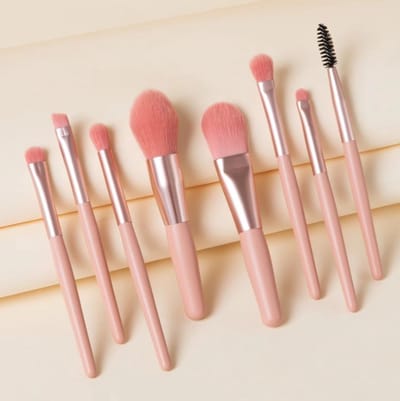 Go Go Gadget - Kwasten set - Make-up kwast - 8 delig - Inclusief etui - Roze