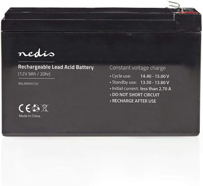 Oplaadbare Loodaccu - Batterij - Noodstroom - Onderhoudsvrij - 12V 9Ah