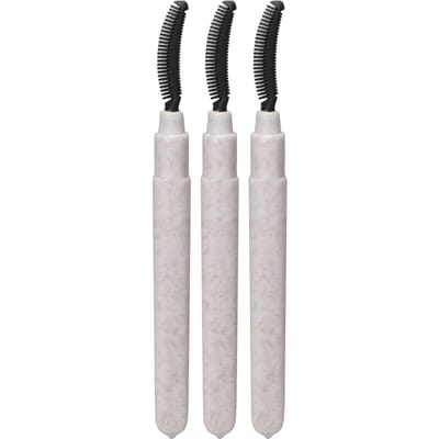 3 stuks Siliconen Wimper Mascara Borstels Staafje Draagbare Wimper Scheidingsborstel met Stofkap Wit white