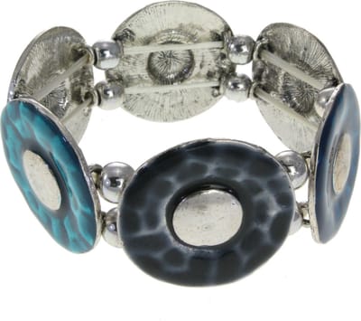 Behave - Rekarmband blauwe cirkels - moderne boho stijl