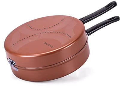 Hoge antiaanbaklaag pan 28 cm met thermische handgrepen