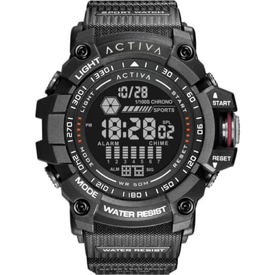Activa x Invicta Digital ACW8020-001 Heren Horloge - Quartz Uurwerk - Plastic met zwarte Wijzerplaat - 56mm
